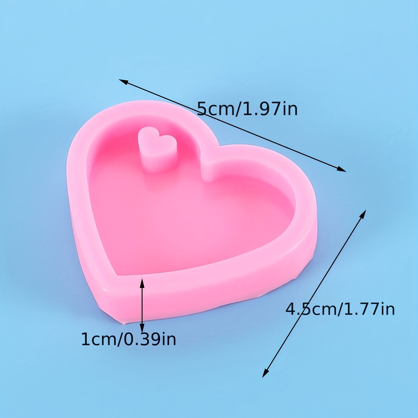 Heart Shaped Epoxy Resin Silicone Keychain Mold Valentine's - Temu