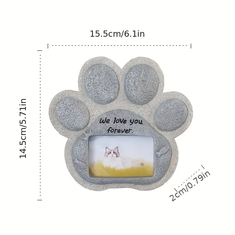 heart shaped pet memorial stones with photo frame for dogs or cats pet dog grave markes garden stones for outdoor tombstone or indoor display details 5