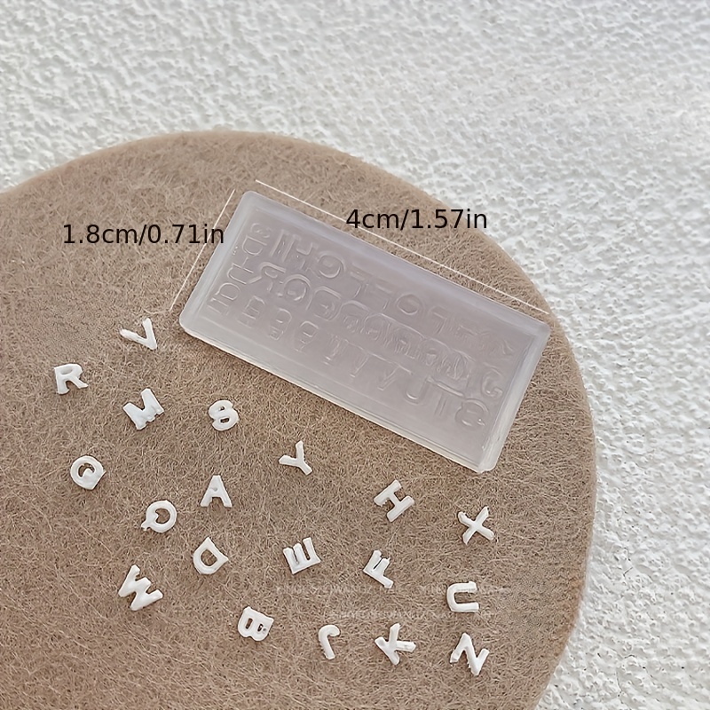 3d Letters Nail Art Silicone Molds Mini Alphabet Nail Molds - Temu