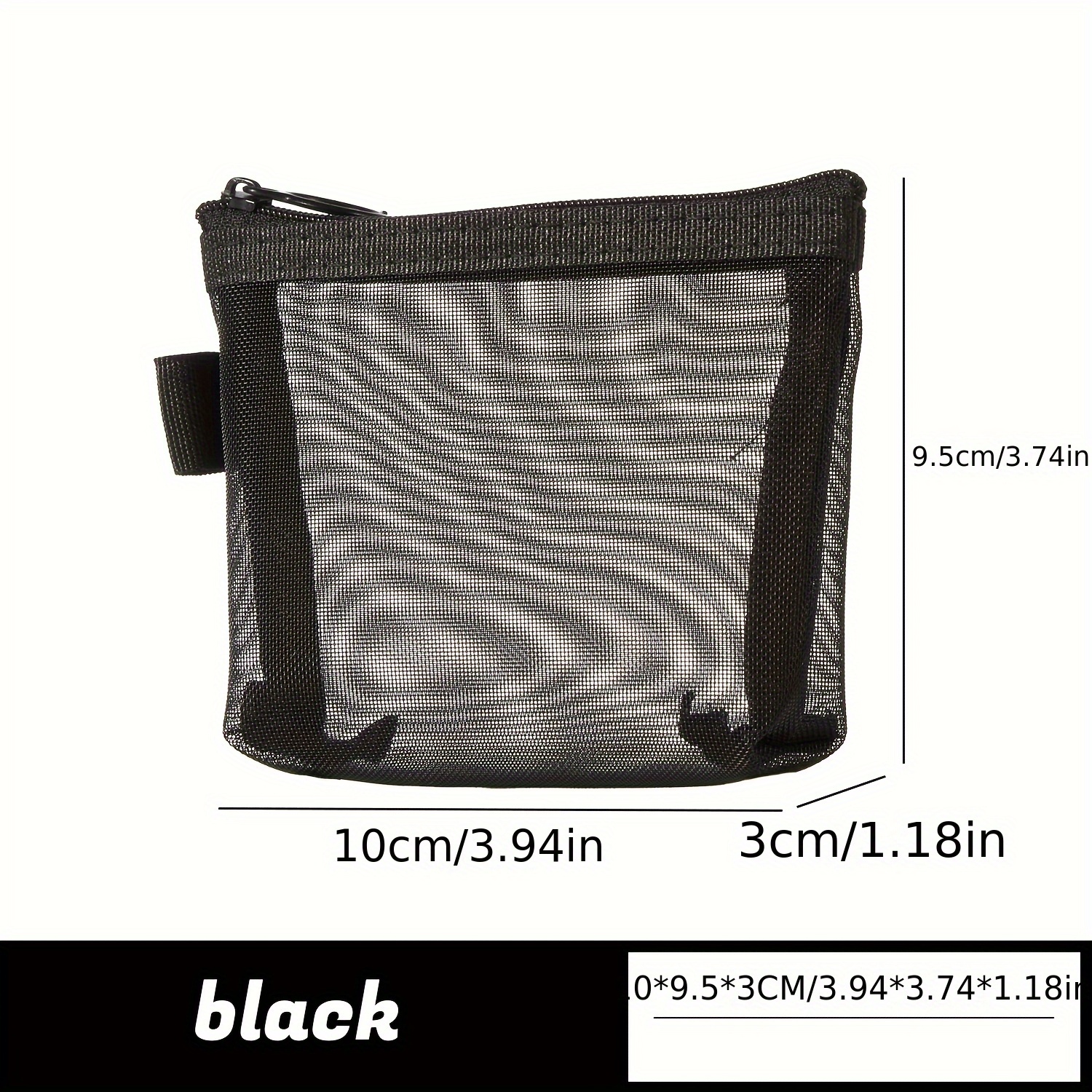 TEMU a Rete , Borsa di Nylon per Cavi di Ricarica e Auricolari, Borsa con Cerniera per Trucchi, Porta Carte di e Documenti, Borsa Portatile