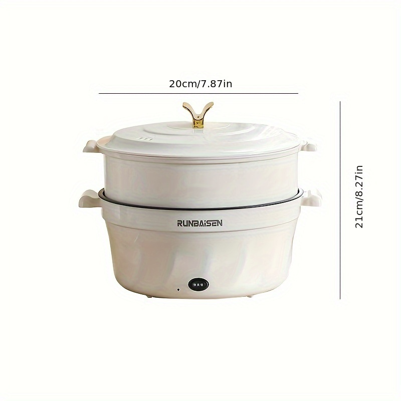 1pc, Electric Pot With Steamer Rack, 54.1oz Non-Stick Pan, Portable  Non-Stick Mini Rapid Ramen Cooker With Power Adjustment, Hot Pot Electric,  Electri