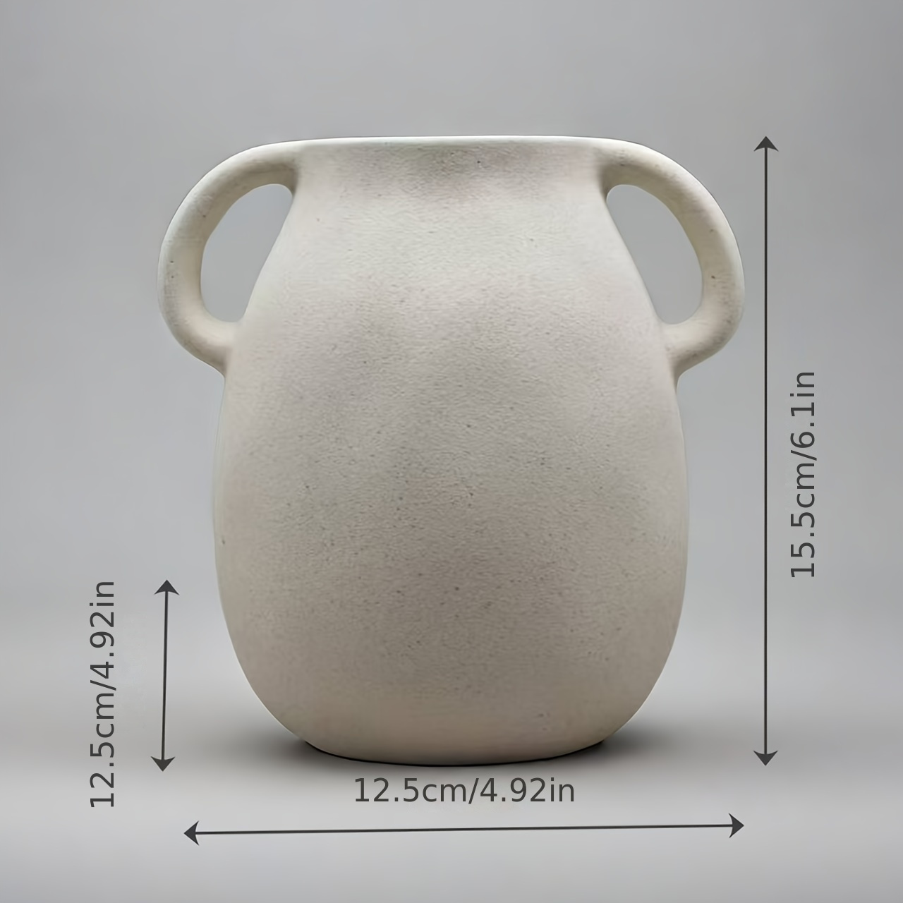 1pc Ceramic Vase With Double Ears