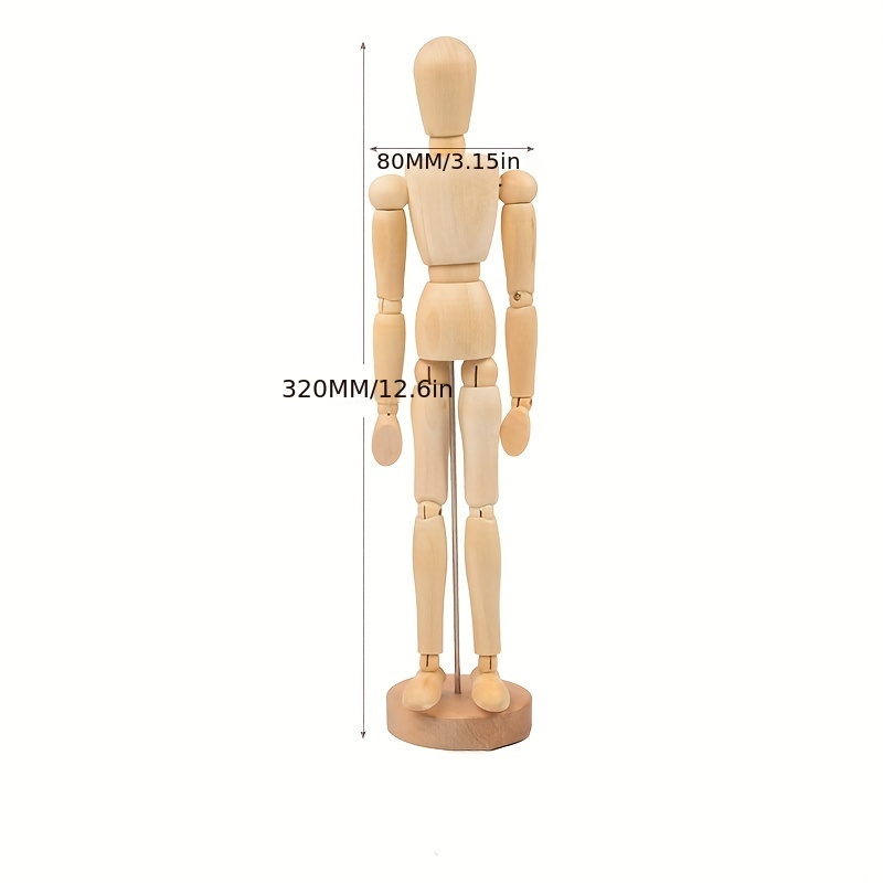 Artists Wooden Manikin, Perfect for Home Decoration/Drawing The Human Figure - for Sketching Drawing Painting Home Office Desk Decoration, Size: 8:1