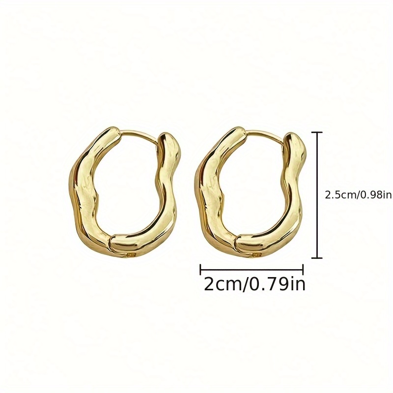 Minimalist Asymmetrical Hoop Earrings for Women