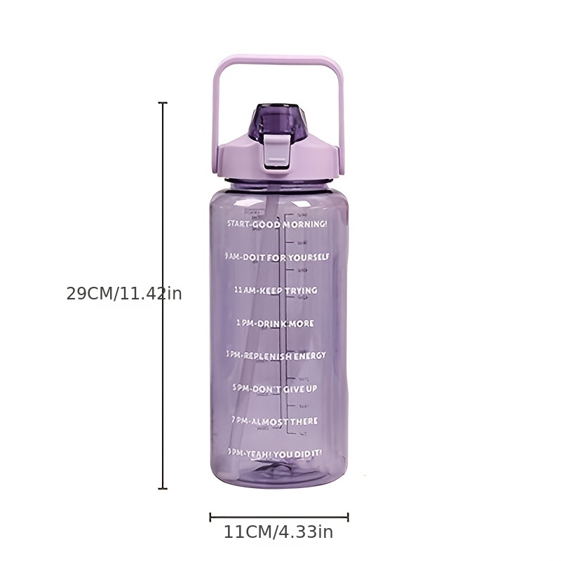 2L Large Capacity Water Bottle Cup Sports Water Bottle Outdoor Fitness  Portable Straw Big Water Bottle