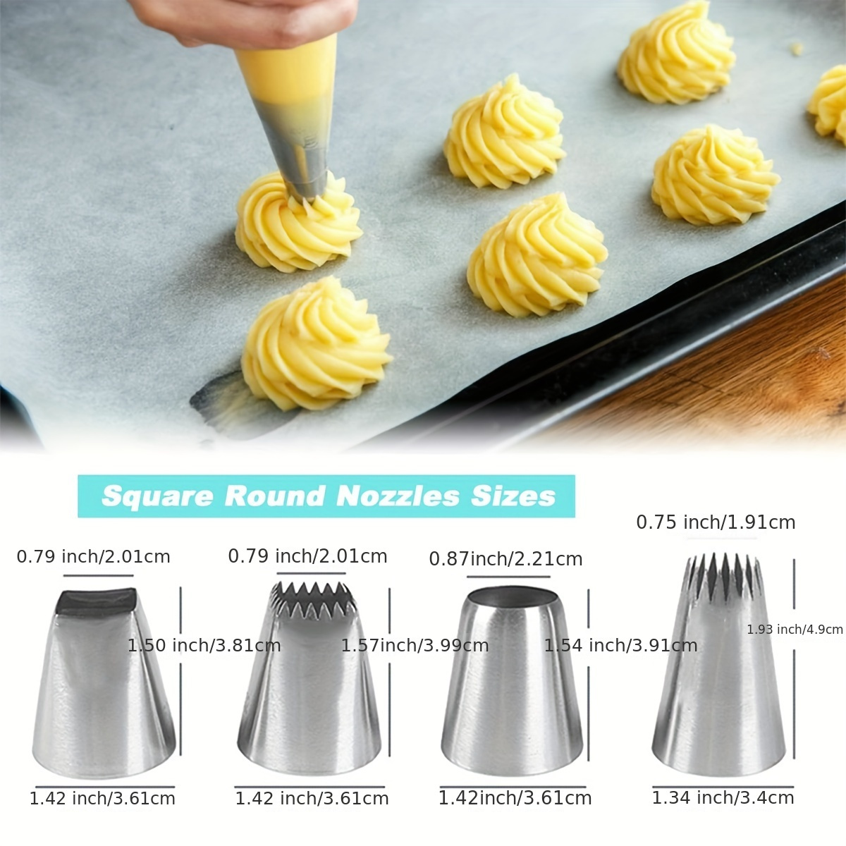 Extra Large Piping Tips Set Stainless Steel Round Piping Temu