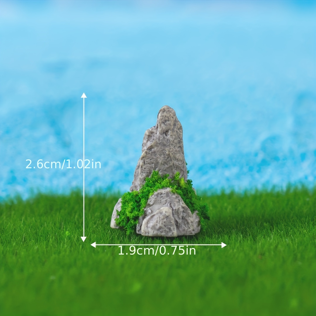 7 Packs, Micro Landscape Creative Simulation * Mountain Water Waterfall  Strange Stone Moss Gardening Landscaping DIY Decorations Accessories Small