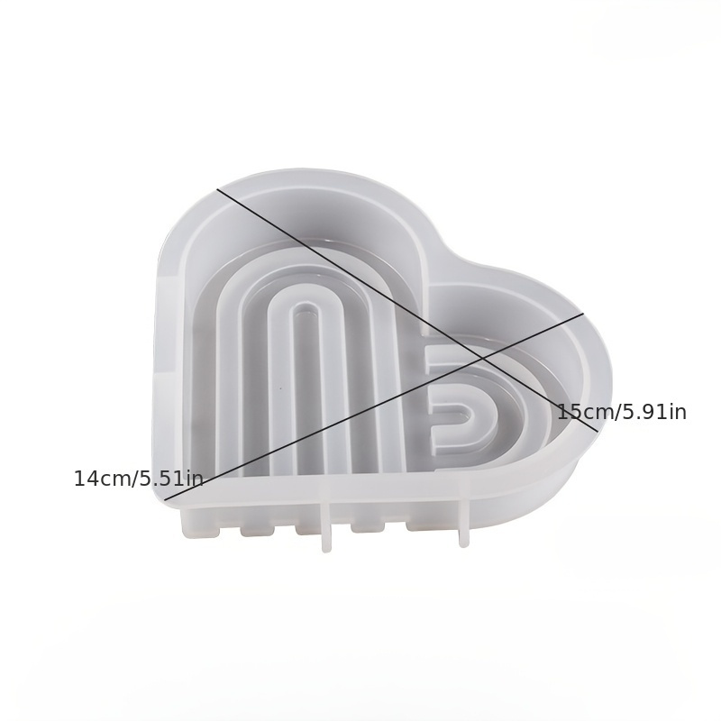 Image of Heart-shaped Silicone Mold For Diy Gypsum Cement And Resin Casting Ornaments