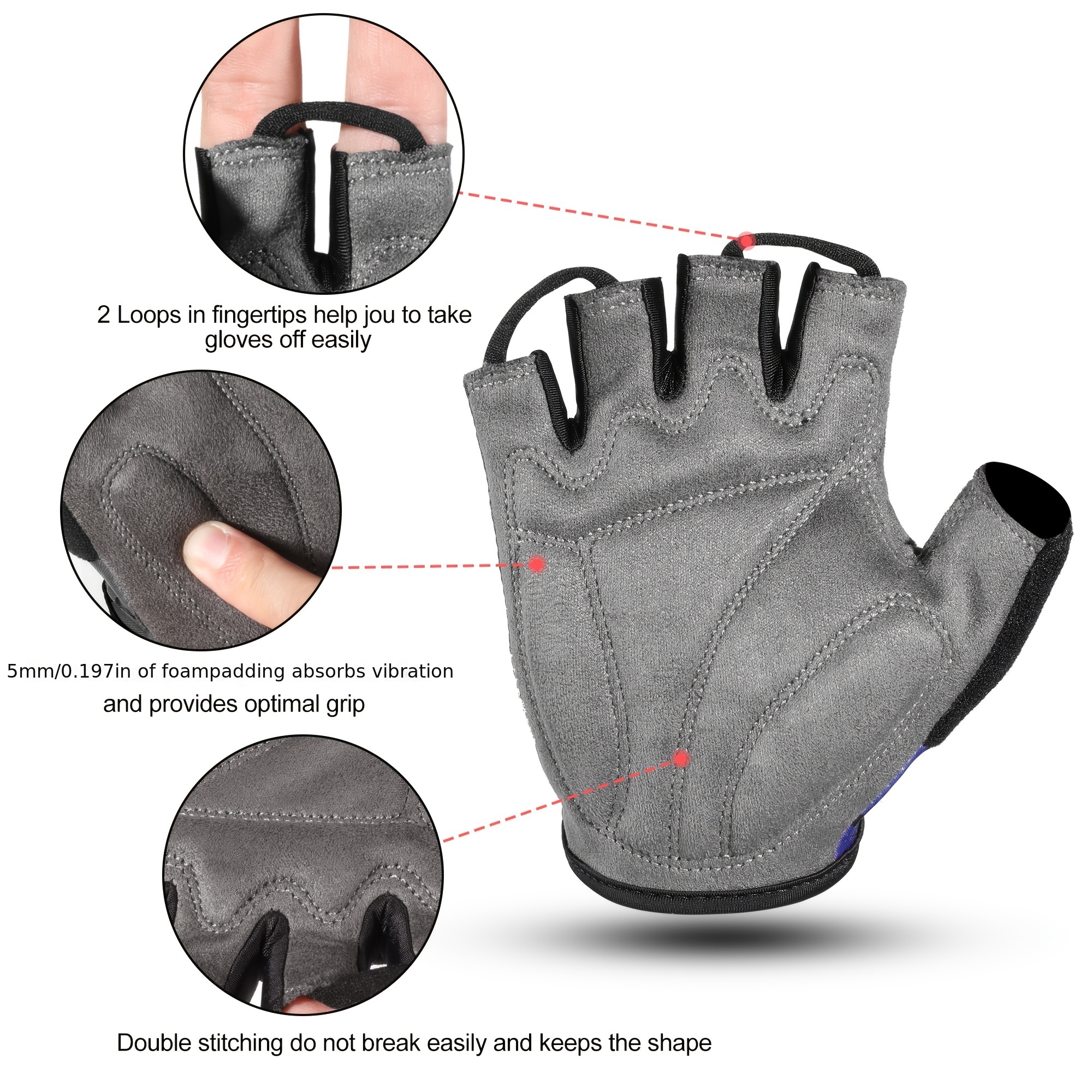 Wtactful Guantes Ciclismo Guantes Bicicleta Antideslizantes - Temu