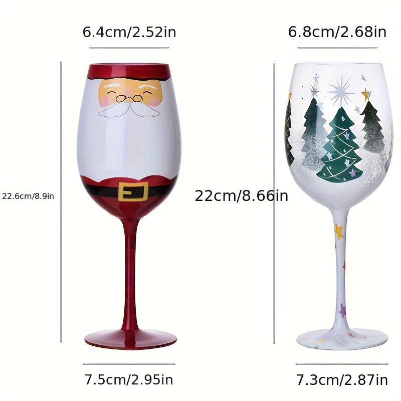 Christmas Print Wine Glass, Champagne Glass, Crystal Glass Goblet, For  Whisky, Cocktail, For Bar, Pub, Club, Restaurant And Home Use, Drinkware  Accessories, Xmas Decor - Temu