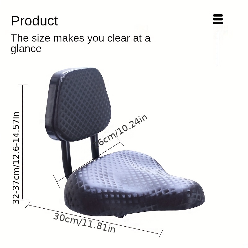 Large bicycle discount seat with backrest