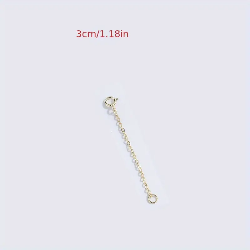3 Colors 925 Sterling Silver Necklace Chain Extender For Diy - Temu