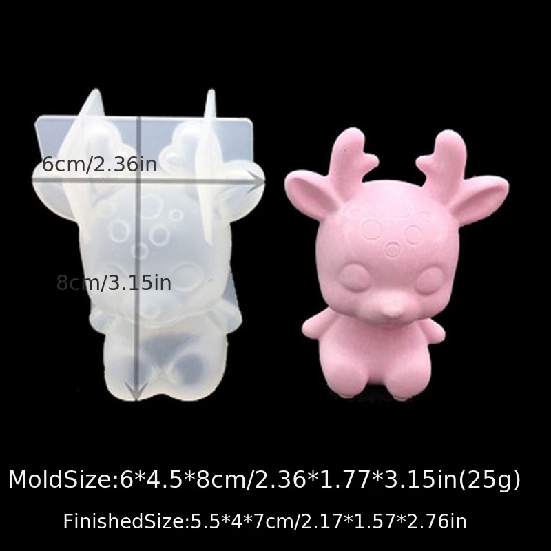 ResinWorld 3D Animal Resin Molds Includes 2 Bunny Resin Casting Molds Large  Clear Rabbit Epoxy Silicone Molds for Resin Craft DIY