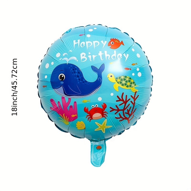 Cartoon Pirate Shark Shaped Aluminum Film Balloon Ocean - Temu
