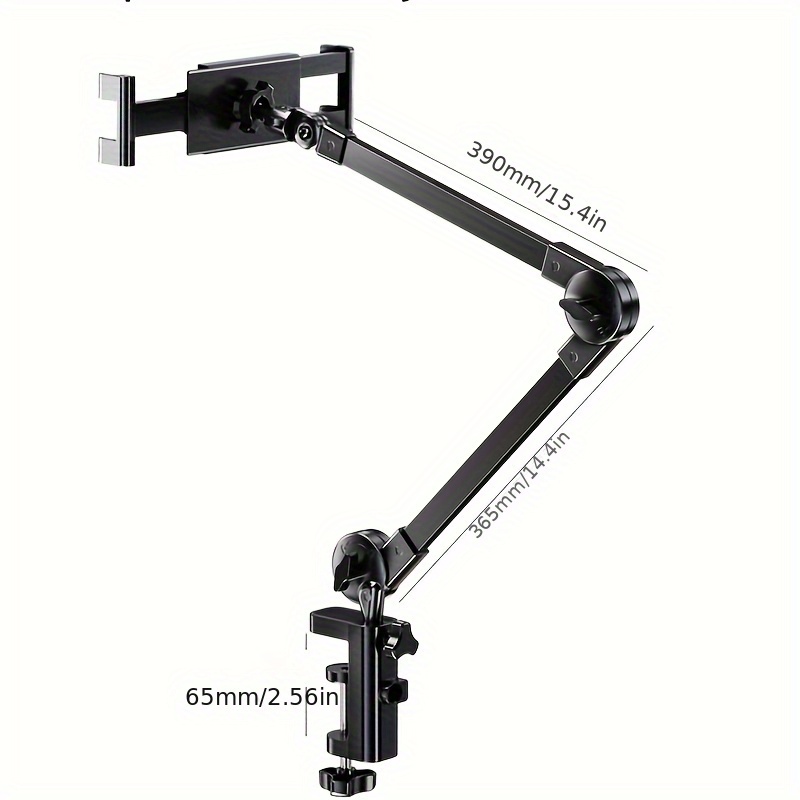 Temu A Foldable Metal Desktop Stand For Ipads And Tablets, Compatible That Have Screens Ranging From 4.7 To 15.6 Inches, Including Phones, Kindles,-image