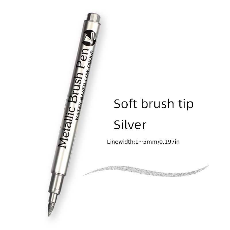 3pcs Metallic Marker Pen Set Golden Silvery Permanent Art Markers for Crafts