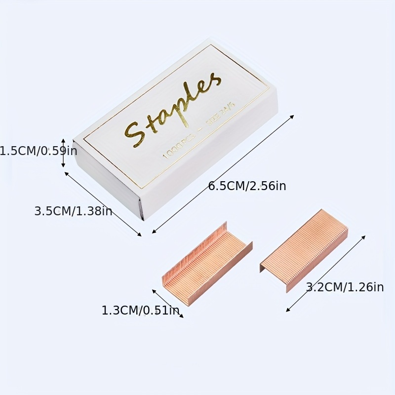 12# Rose Gold Staples Electroplated Large Staples - Temu