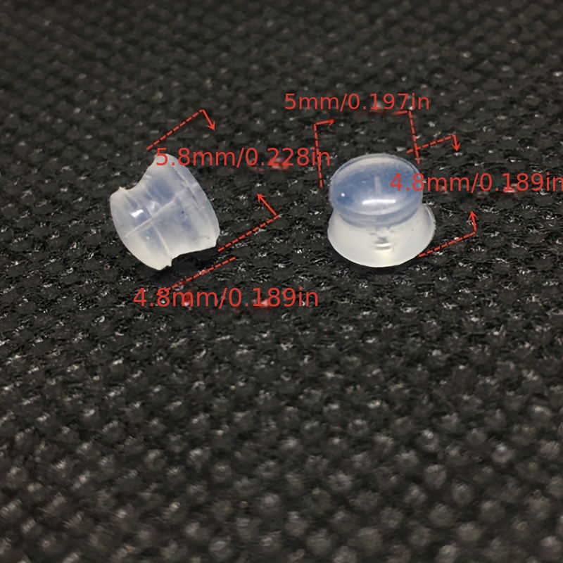 100pcs Clear Earring Backs for DIY Earrings Making