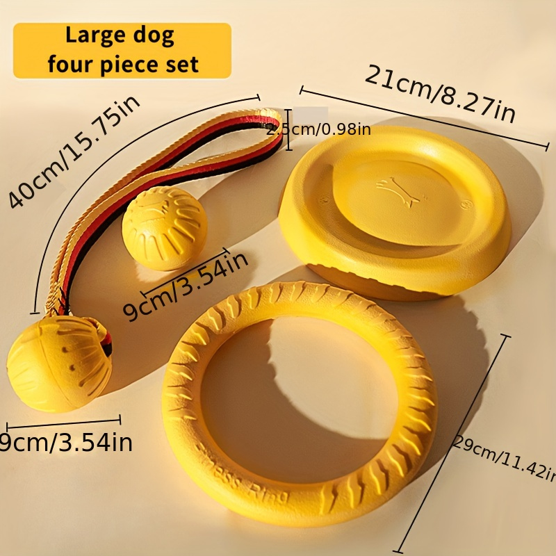 Large Dog Four Eva Dog Toys, Solitude And Relaxation Tool, Bite Resistant Interactive  Toy, Dog Bite Ball, Pet Training Flying Disc, Dog Pull Ring - Temu