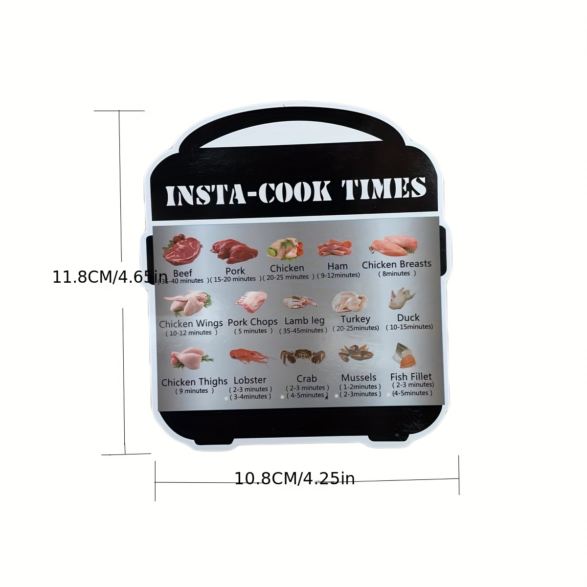 Instant Pot Cooking Times Cheat Sheet MAGNET 