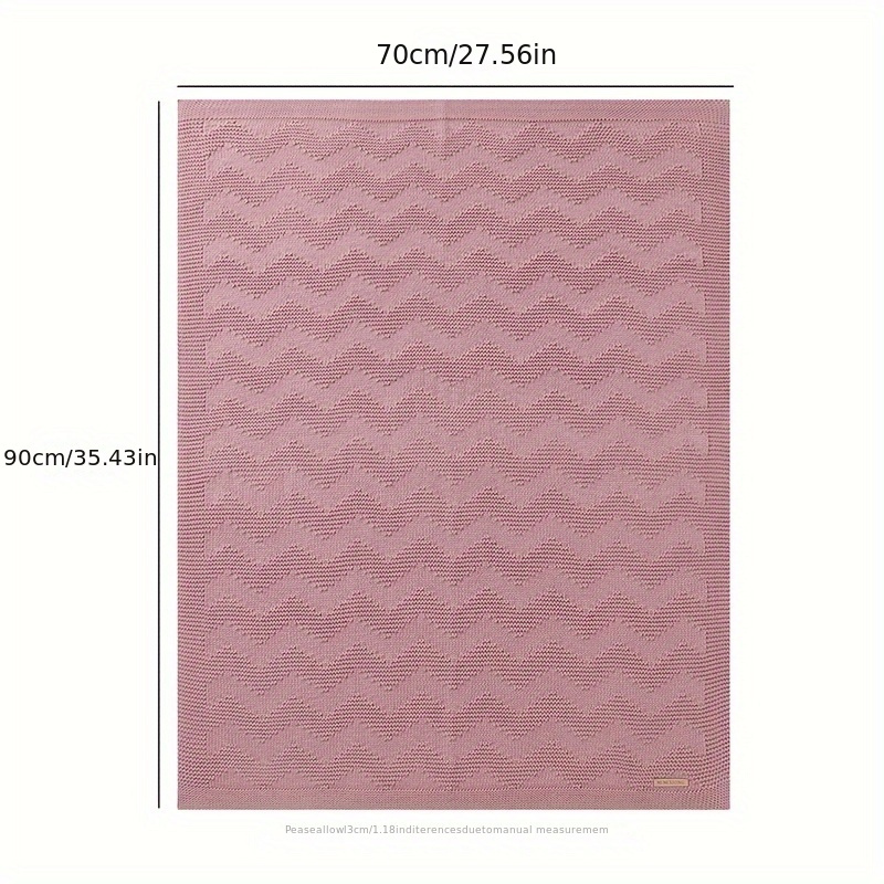Wavy Jacquard Baby Knit Blanket, All-Season Use