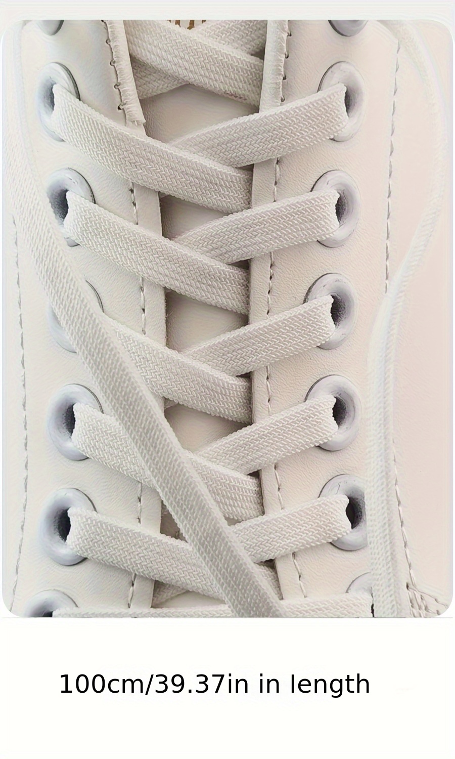 Casual Style Elastic Shoe Laces with Metal Buckles, 8mm Spandex, Hand Washable, Hollow Detail, Woven Lightweight Solid Color Shoe Strings - 1 Pair