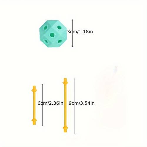 45pcs 3d geometric building blocks flexible pvc bead construction set