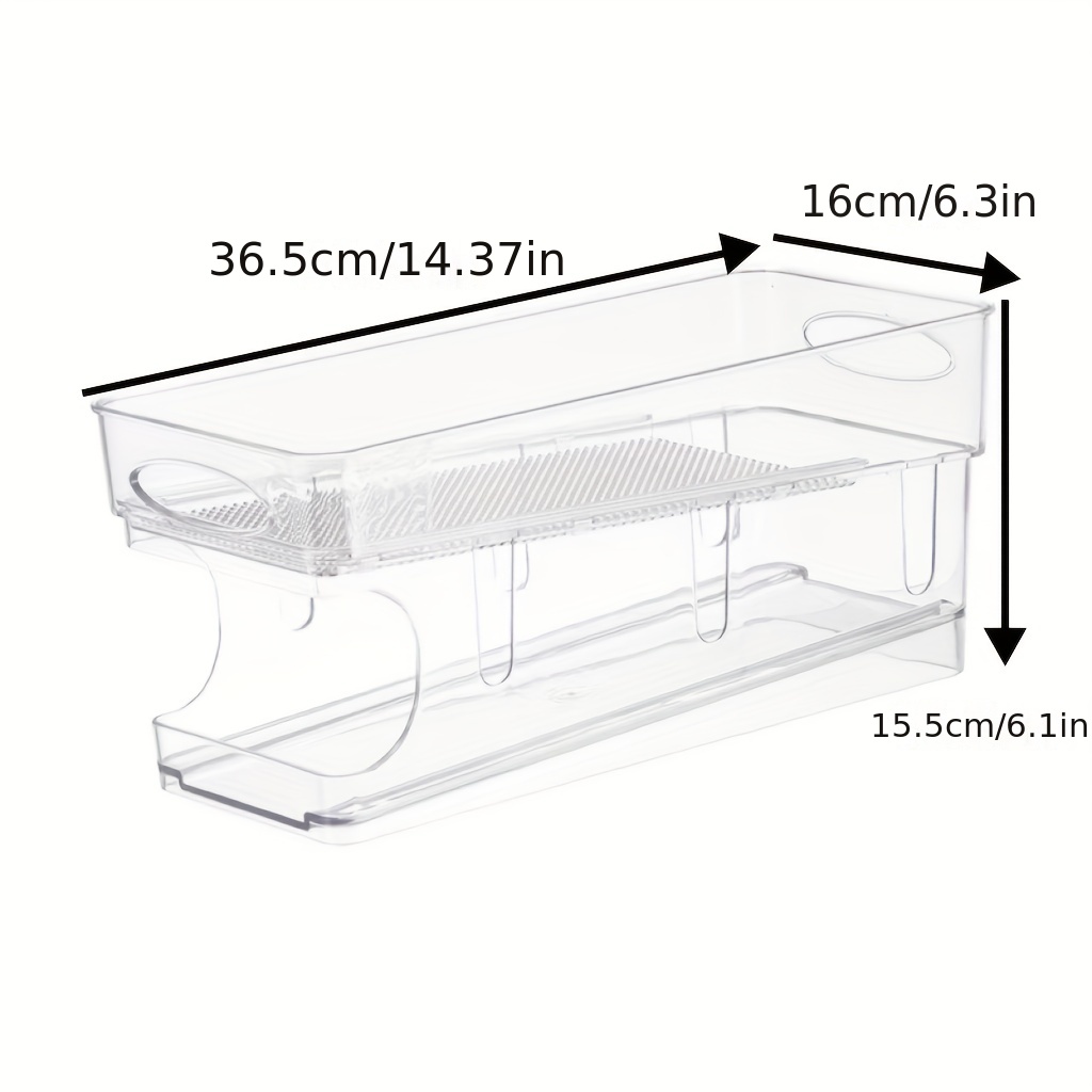 36-Inch 2-Tier Refrigerator Can Dispenser Organizer