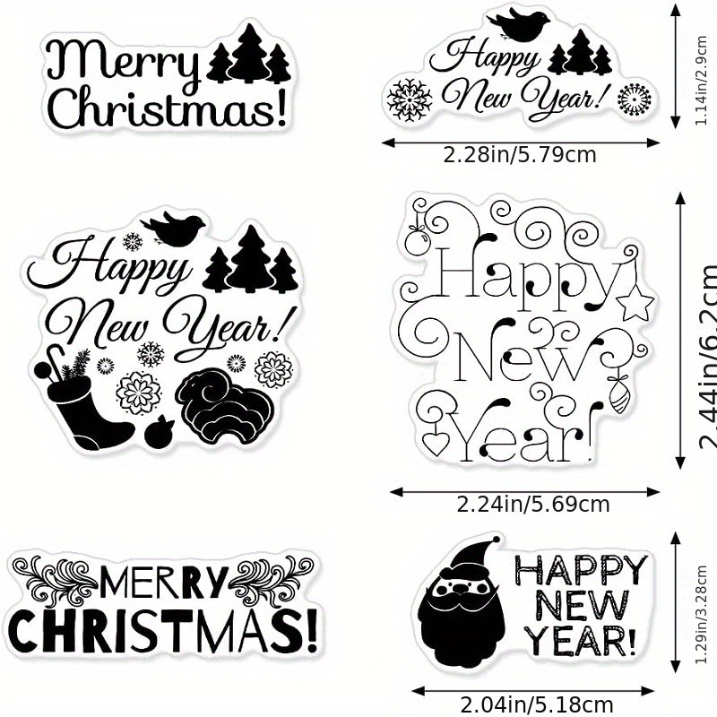 Merry Christmas Blessing Words Clear Stamps For Card Making - Temu