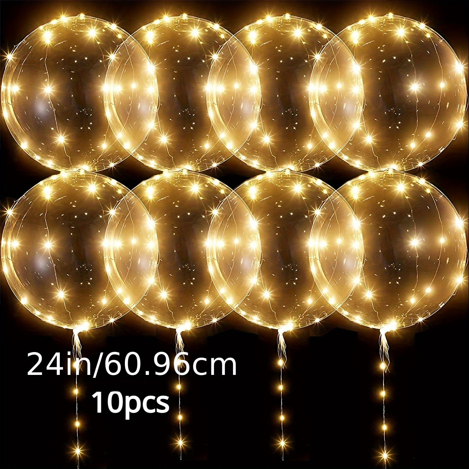 25 PCs Clear Bobo Balloons 12 inches Transparent Bubble Balloon for Light  Up LED Balloons,Christmas, Party Events, Wedding, Anniversary, Indoor and