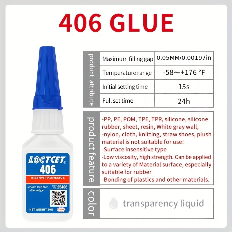 Loctite 406 universal instant adhesive, very low viscosity, for very