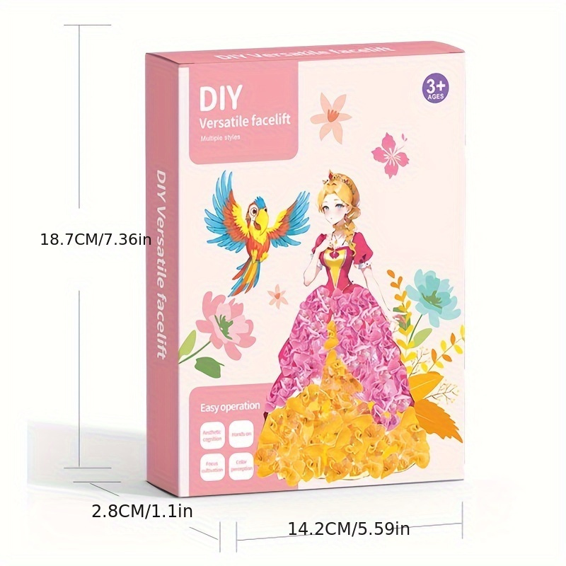 Puzzle Diy Fashion Princess Coloring Set Toy Makeup Book - Temu