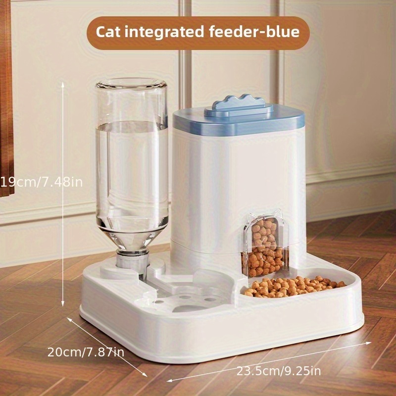 Image of Cat Bowl Dog Bowl Water Dispenser Integrated Automatic Feeder Drinking Water Drinking Water Food Basin Pet Supplies , Without Battery
