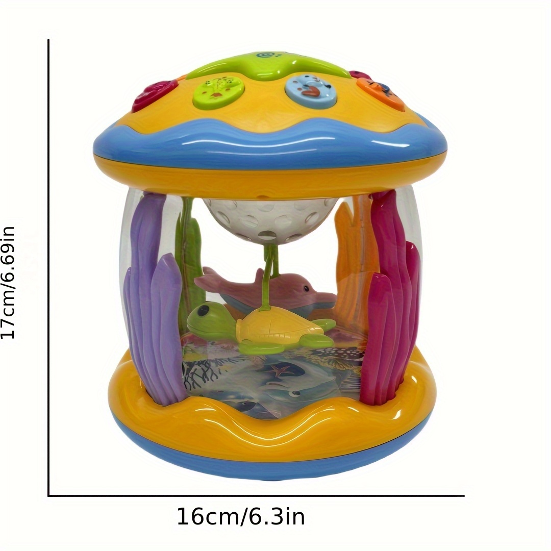 Muziekspel voor kinderen Drum met oceaanprojectielamp