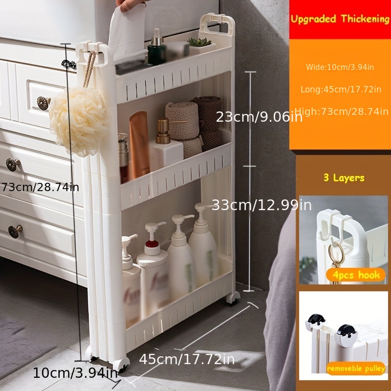 Kitchen Floor Standing Ultra-narrow Storage Shelve Floor Standing Pull-out  Drawer Cabinet With Wheels Gap Organizers Furniture - Racks & Holders -  AliExpress