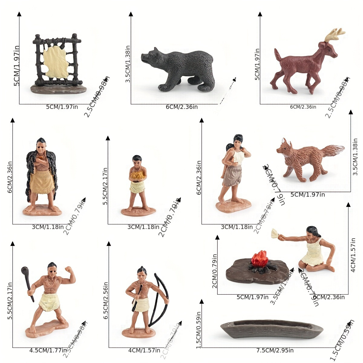 Simulation Indian Chief Powar Set Ornament
