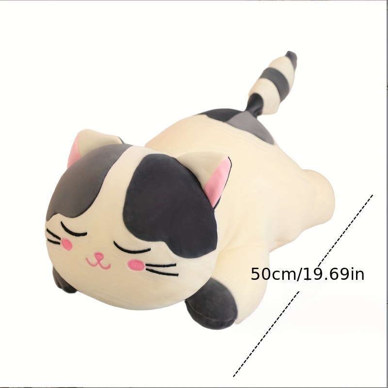 KSCD 23,6 '' Doux Chat Gros Oreillers Dormir, Peluche Chaton Kitty,  Oreillers en Peluche pour Enfants Anniversaire, Saint Valentin, Noël 