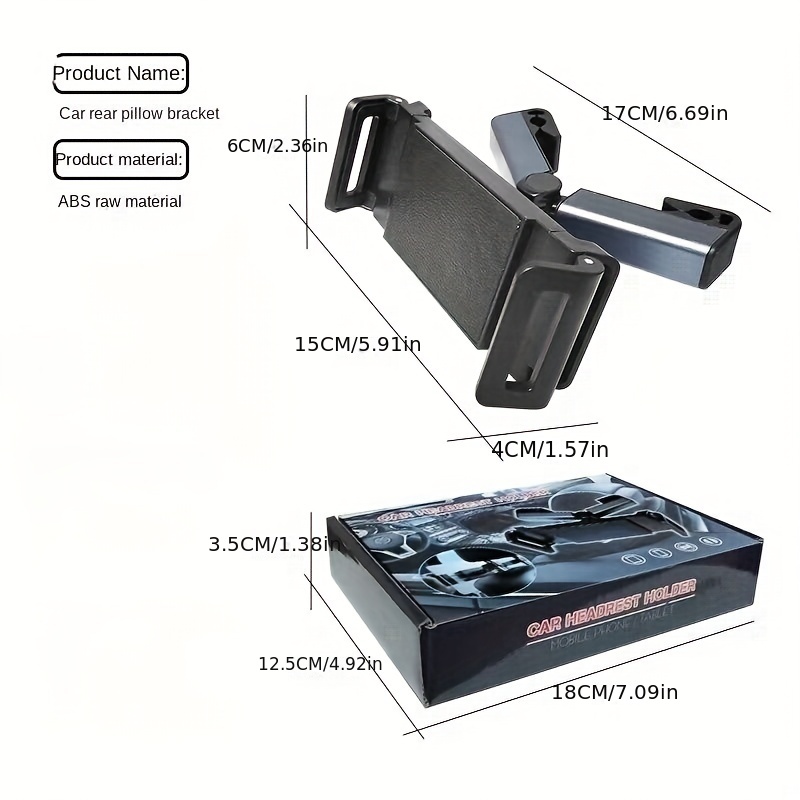 Telescopic Swivel Headrest Phone Holder for Car