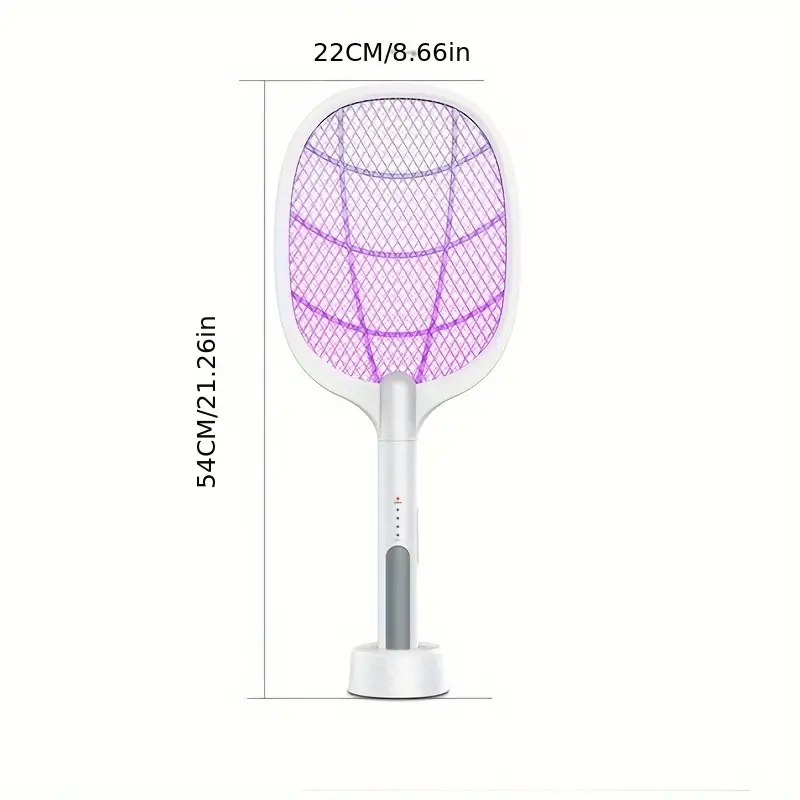 1pc 2 in 1 electric mosquito swatter usb household rechargeable electric shock type dual purpose mosquito killer lamp fly swatter mosquito trap pest control summer essentials household gadgets details 1