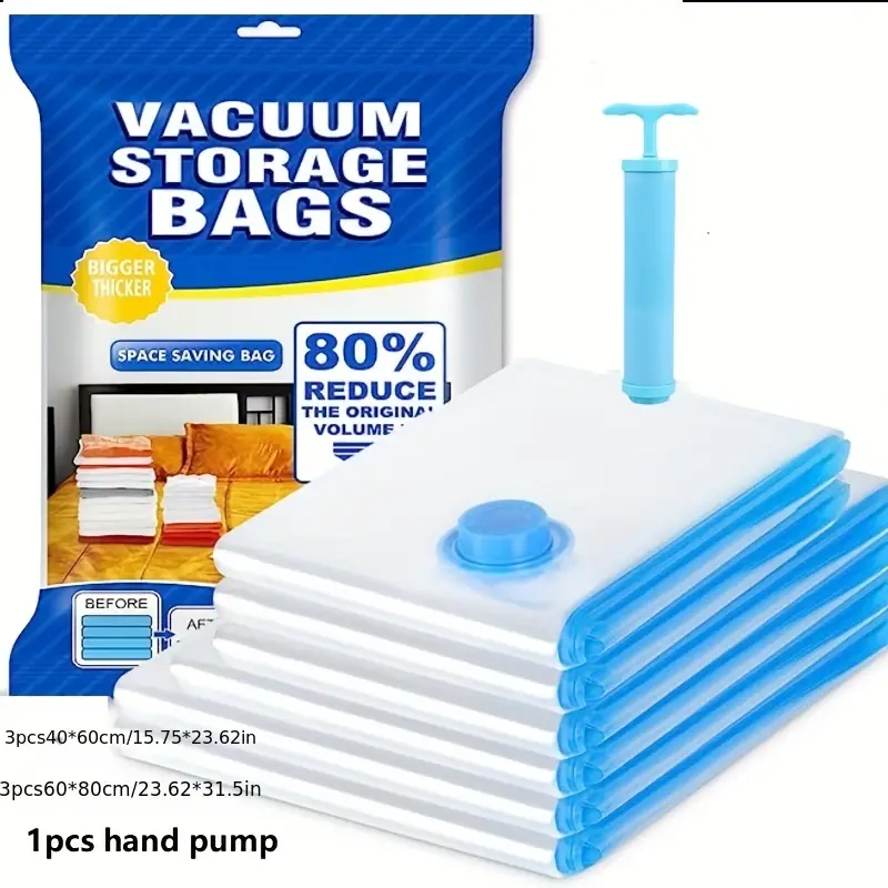 Vacuum Compression Storage Bags for Clothes Blanket Pillow Space Saver  Vacuum Sealer Bag Jumbo Vacuum Package Bag Save 80% Space