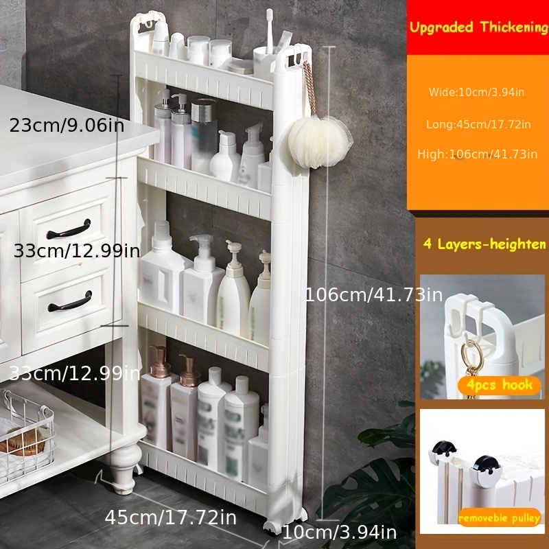 Kitchen Floor Standing Ultra-narrow Storage Shelve Floor Standing Pull-out  Drawer Cabinet With Wheels Gap Organizers Furniture - Racks & Holders -  AliExpress