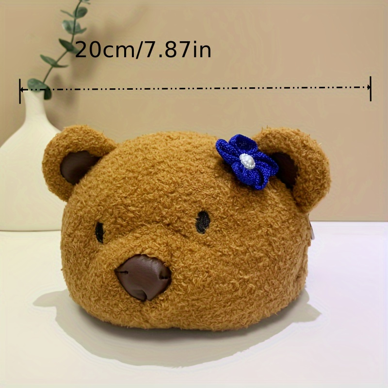 Cartoon Cute And Shy Little Bear Plush Doll Bag - Temu