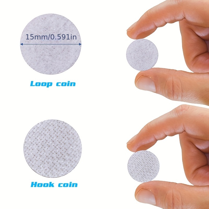 0.59 Self adhesive Hook Loop Coins Waterproof Strong - Temu