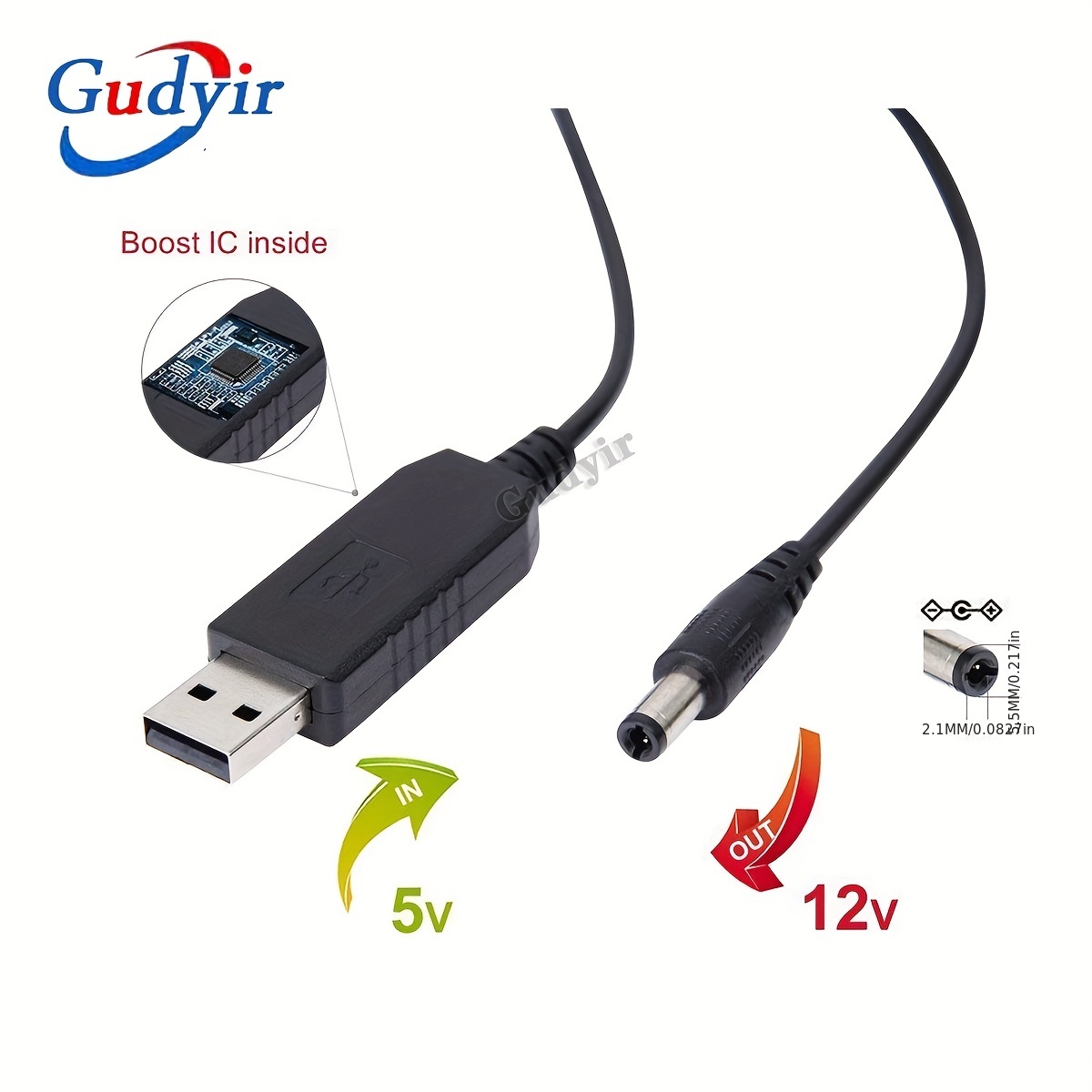 USB zu 9v, 5v zu 12v, usb Kabel DC 5v Boost zu 9v 12v