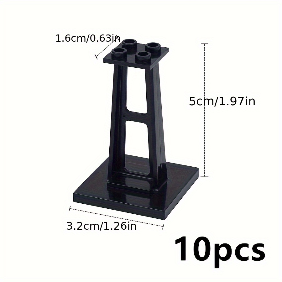Image of 10pcs Of 4x4x5 Support Pillars For Moc Building Blocks, Compatible With Block Additions And Parts 2680