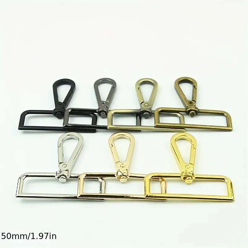 5 Pcs Metal Golden Lobster Clasps, 50mm Trigger Clips Hooks for Purse Bag Straps, Hook Key Chain Strap Hardware Accessory,Temu