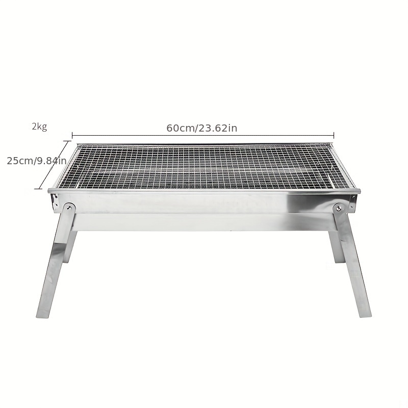 Portable Charcoal Grill for Camping Hiking Picnics - Folding BBQ Grill
