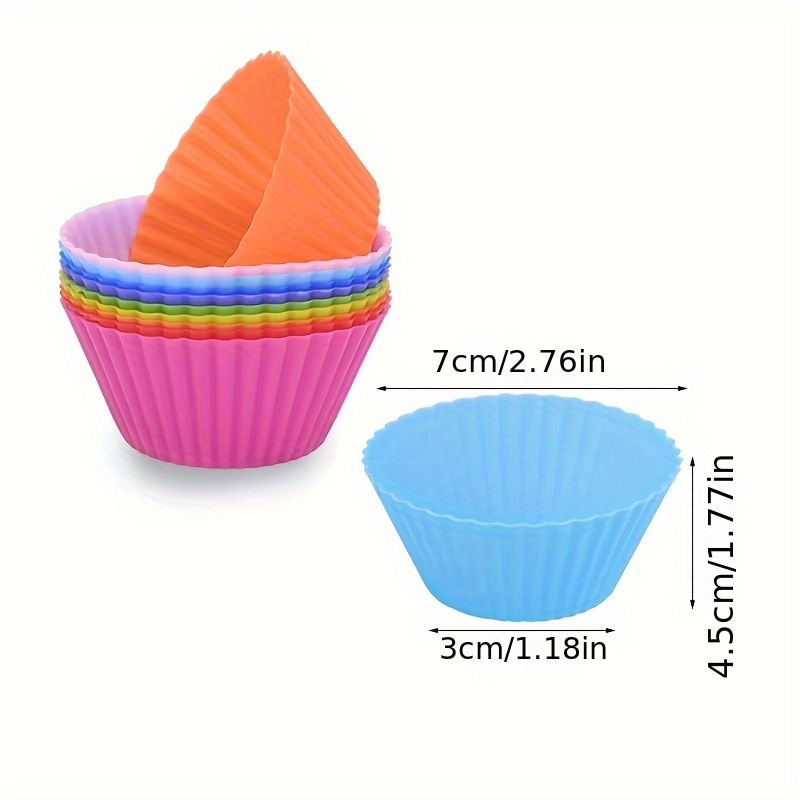 1pc Silicone Cake Mold Round Shaped Muffin Cupcake Baking Molds Kitchen  Cooking Bakeware Maker DIY Cake Decorating Tools