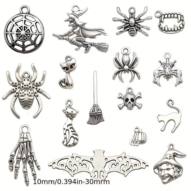 12 Stück Alte Silber Skelett Anhänger Gothic Stil Totenkopf - Temu Germany