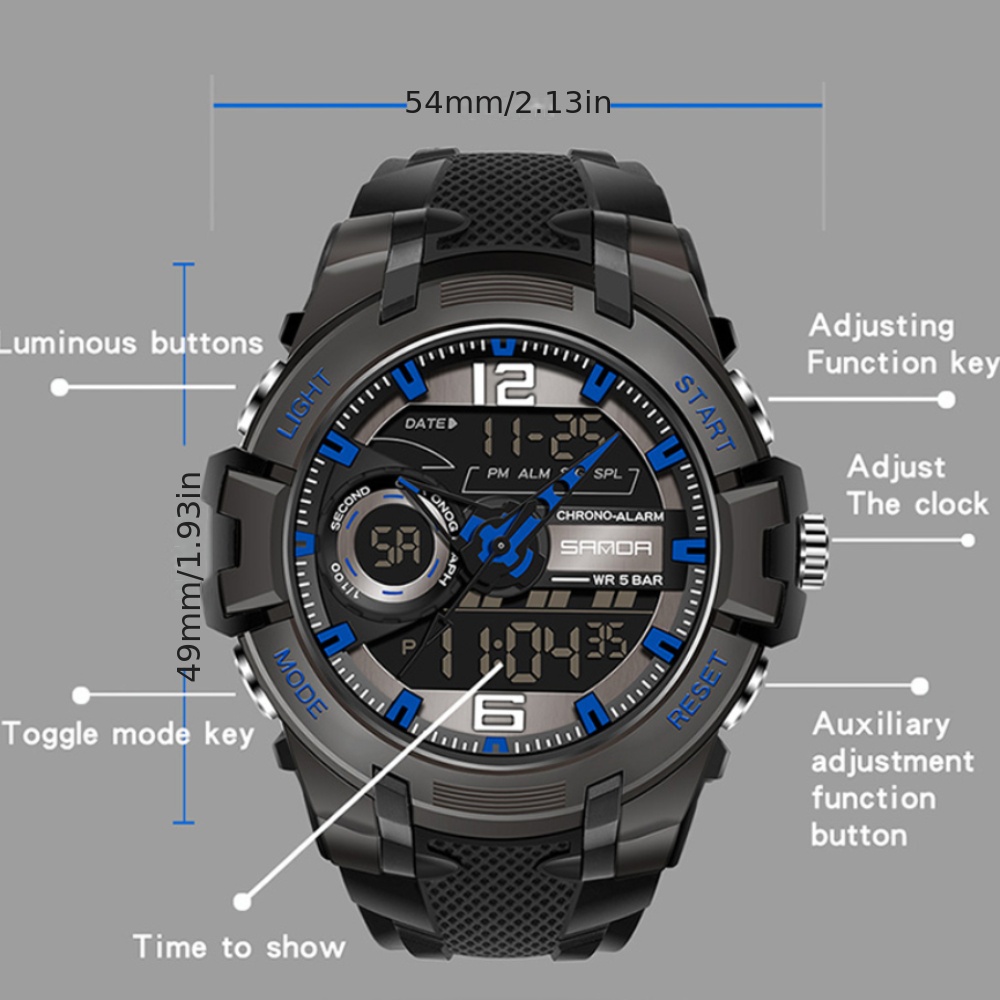 Sanda Reloj Militar Hombre, Estilo G Marca Deportes Led Digital 50m Reloj  Impermeable, Descuentos